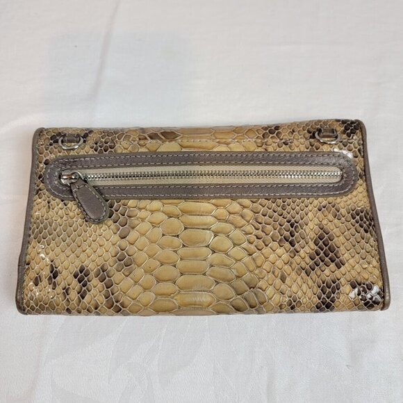 Brighton Python-Embossed Tri-Fold Wallet - Picture 3 of 10